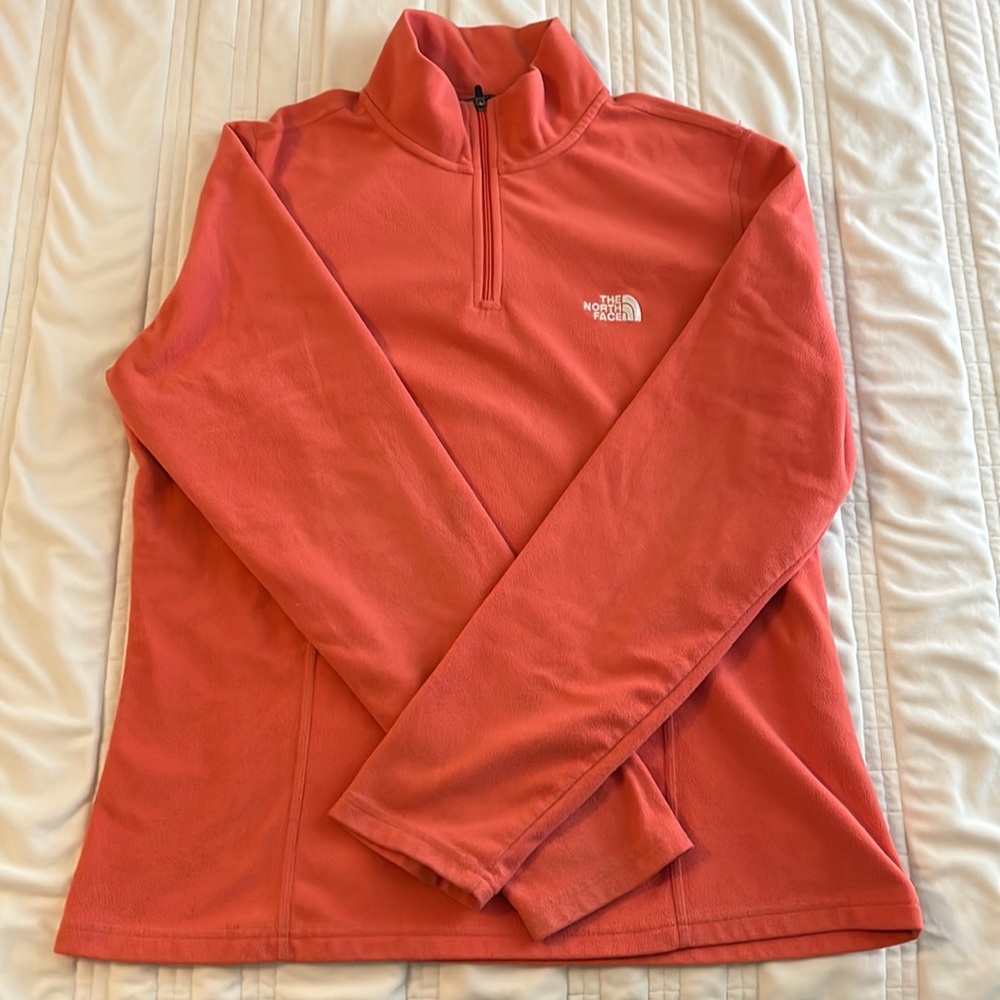 Coral North Face Quarter-zip